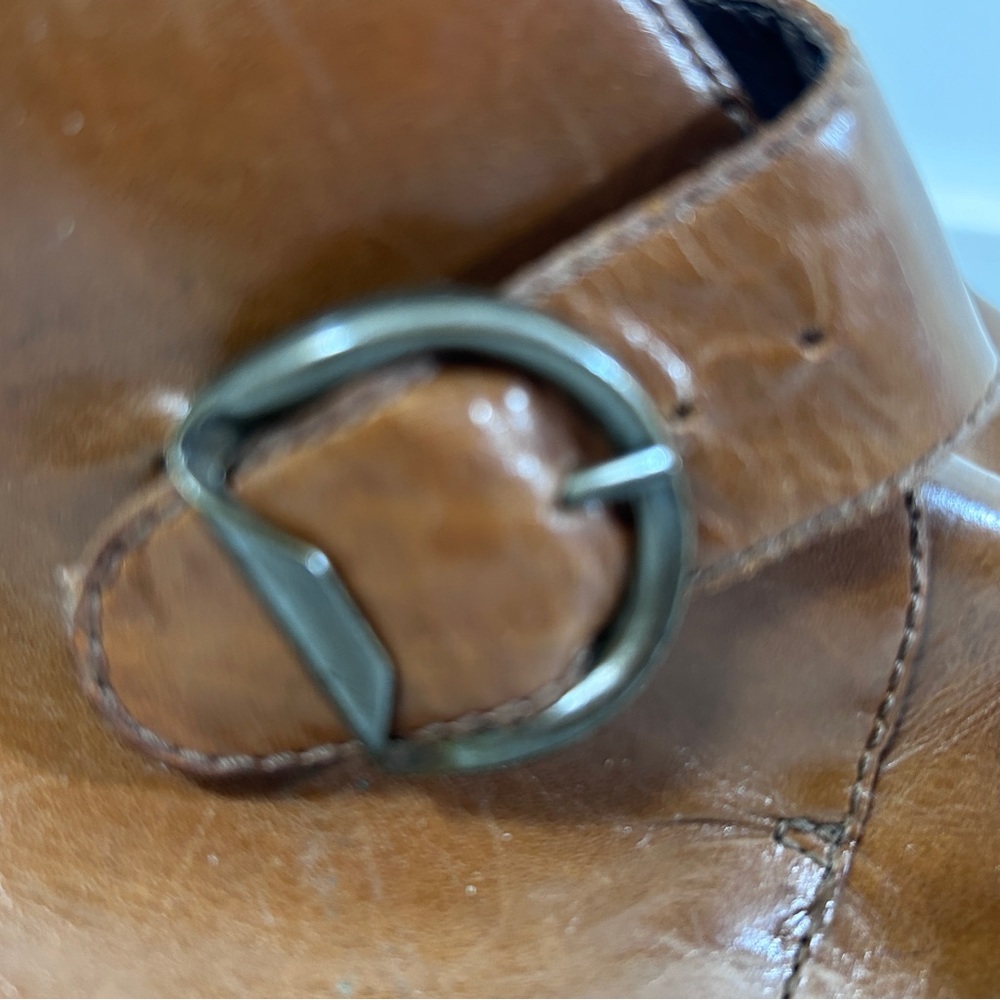 Nine West Brown Leather Boots with Buckle Size 7 1/2 - Picture 2 of 6